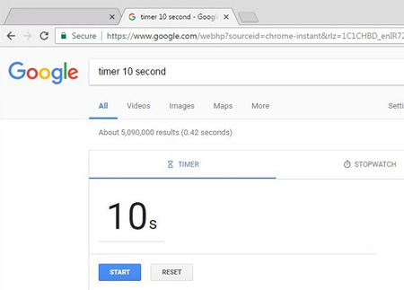 امکانات گوگل , زمان سنج