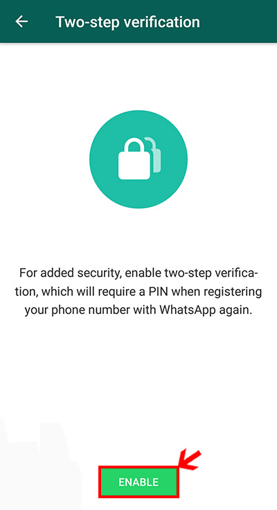 افزایش امنیت واتس‌اپ, تایید دو مرحله‌ای در واتس آپ